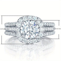 Elegant Zirconia Single Stone Side Micro Pave Rings