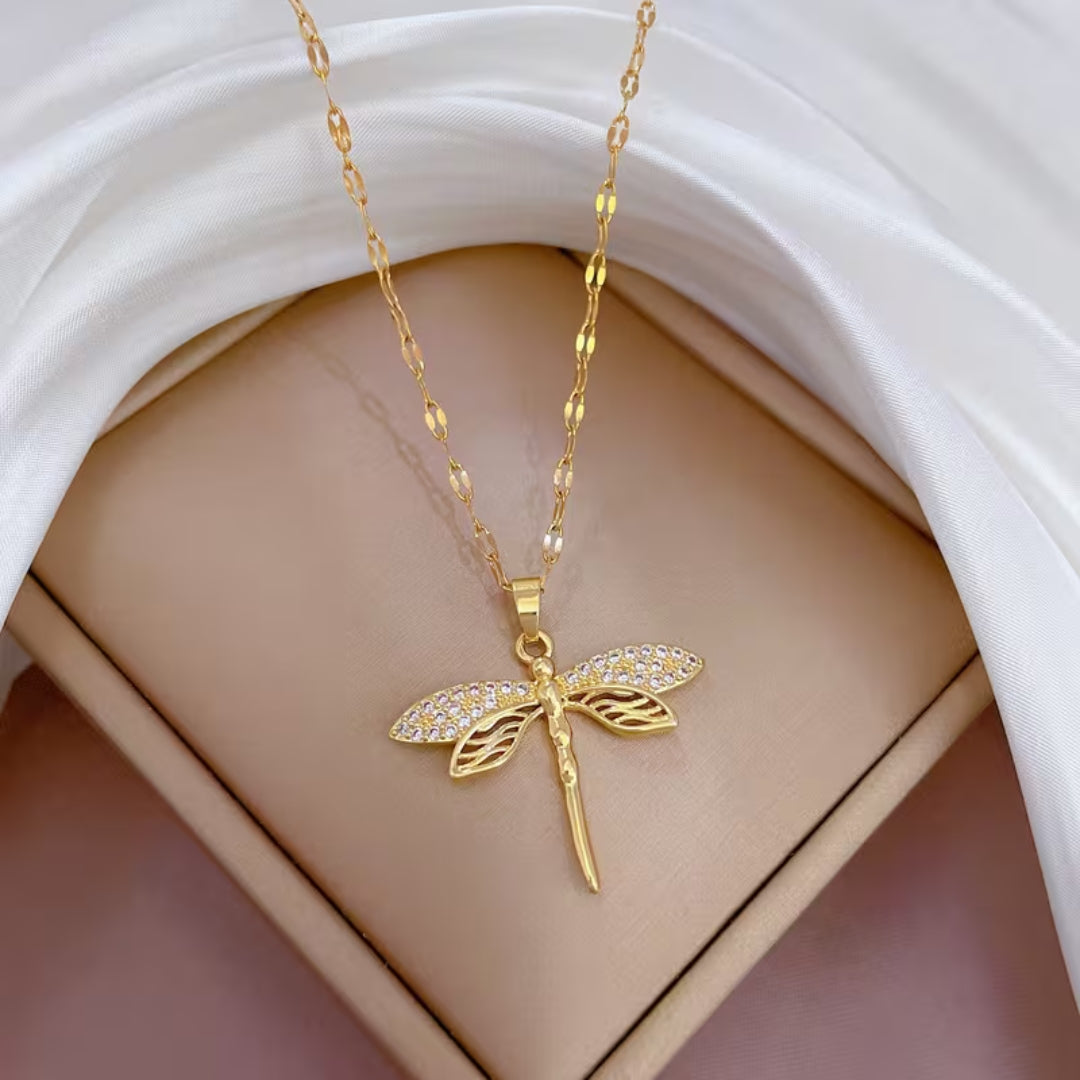 Crystal Dragonfly Necklace