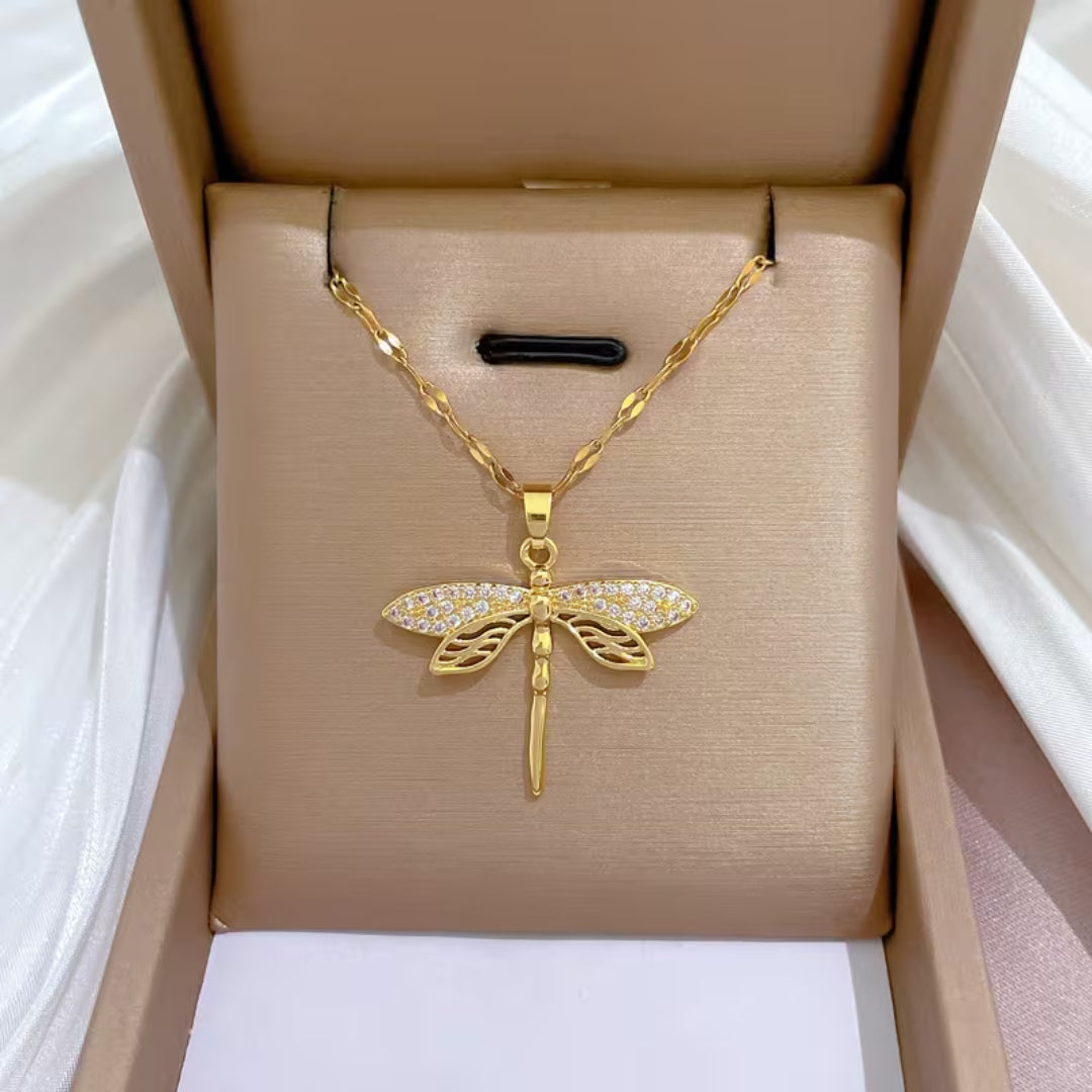Crystal Dragonfly Necklace