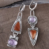 Elegant Rhinestone & Silver Plated Statement Earrings