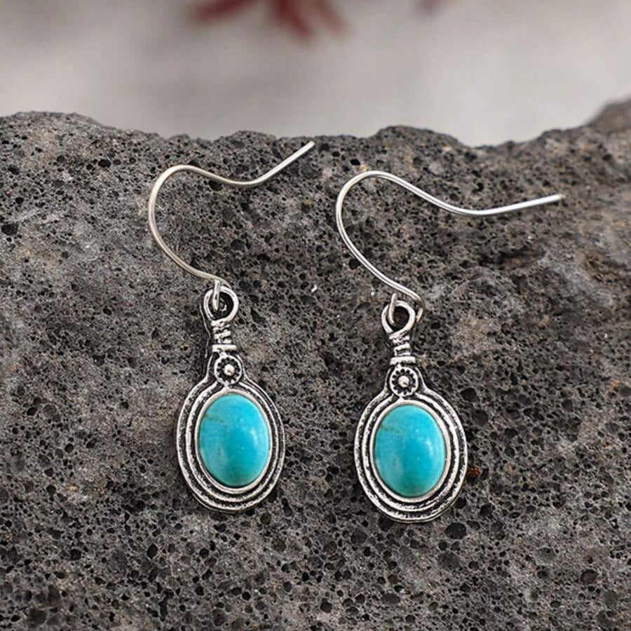 Western Style Turquoise Drop Earrings