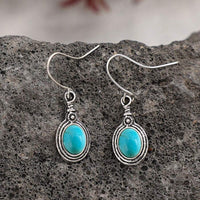 Western Style Turquoise Drop Earrings