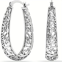 Elegant Retro Scroll Hoop Earrings
