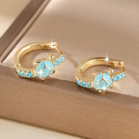 Vintage Turtle Earrings with Synthetic Turquoise
