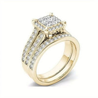 Elegant Vintage Stackable Zirconia Bridal Ring