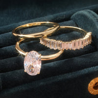 Elegant Vintage Sparkling Zirconia Stacked Rings Set