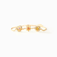 Personalized Birth Flower Bracelet Three-Dimensional Floral Design