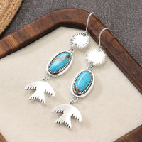 Bohemian Turquoise with Bird Charm Dangle Earrings