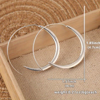 Handcrafted Retro Boho Copper Hoop Earrings