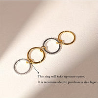 Minimalist Gold Plated Stackable Ring Set with Zirconia Accents