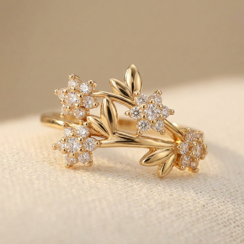 1pc European And Copper Ring Inlaid With Zirconia Rustic Hexagonal Flower Cluster Unisex Stylish Ring Suitable For Parties Daily Wear Christmas Halloween And Holiday Gifts