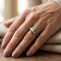 Seraphine Silver Branch Ring with Luminous Zirconia