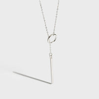 Modern Gold Y-Drop Necklace in Stainless Steel