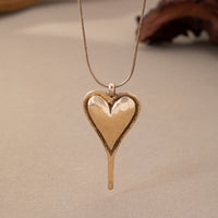 Bohemian Minimalist Heart Pendant Necklace