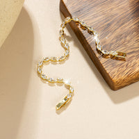 Elegant Zirconia Diamond Gold Plated Tennis Bracelet