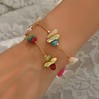 Boho Multicolor Beaded Charm Bracelet