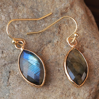 Vintage Style Labradorite Dangle Earrings