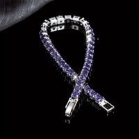 Elegant Boho Purple Zirconia Crystal Tennis Bracelet