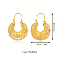 Vintage Ethnic Style Multi-Layer Hollow Earrings