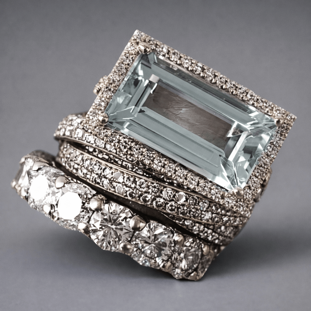 Vintage Silver Turquoise Glass Stackable Ring Set