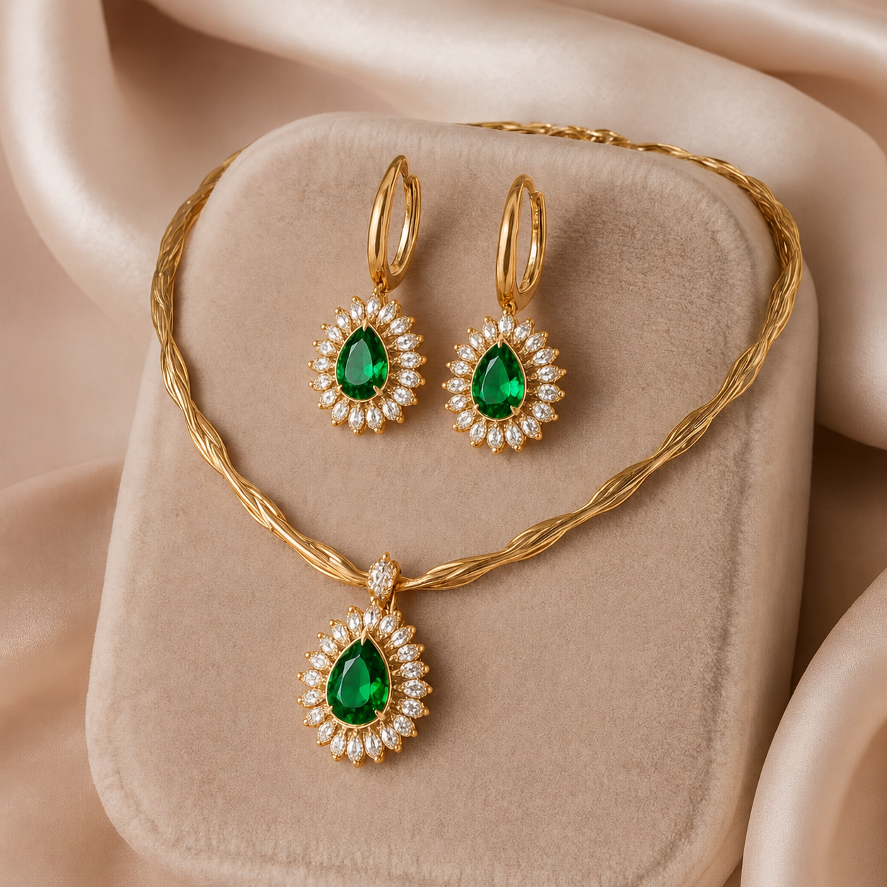 Royal Green Emerald Set