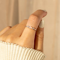 Purest Love Matching Oval Cut Opal Mother & Daughter Ring