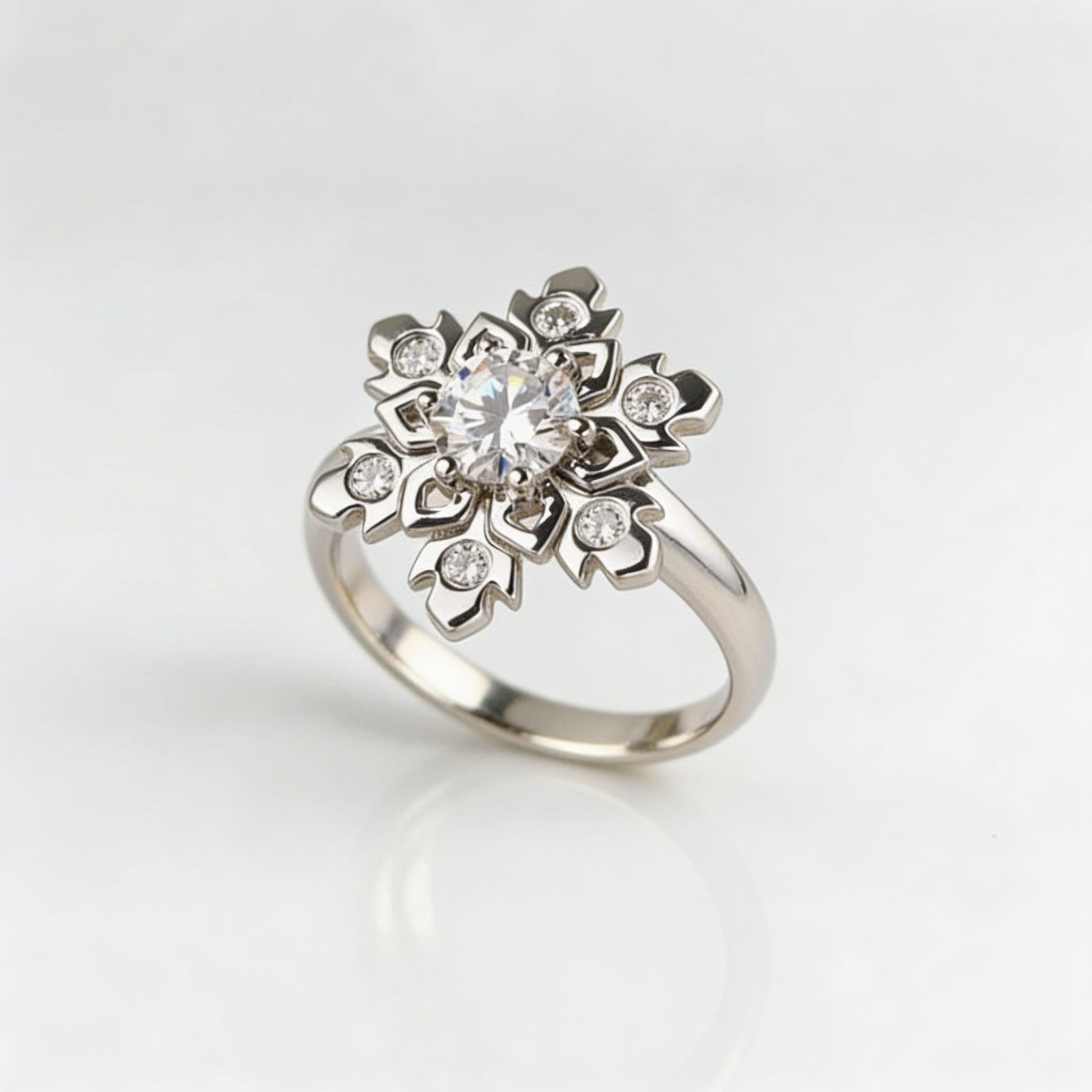 Elegant Minimalist Micro Paved Round Zirconia Ring