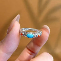 Bohemian Colorful Synthetic Turquoise Ring