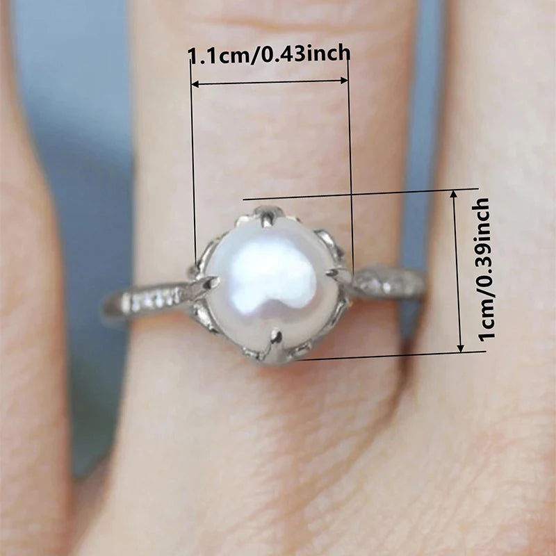 Art Deco Pearl Solitaire Gold Ring