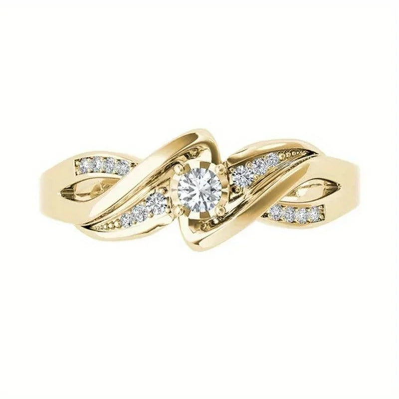 Elegant Luxury Gold Stone Ring