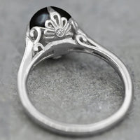 Art Deco Pearl Solitaire Gold Ring
