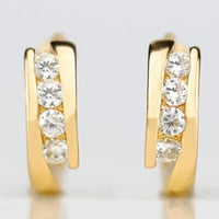 Gold Elegant Zirconia Earrings