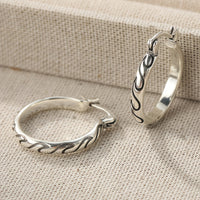 Vintage Textured Boho Hoop Earrings