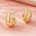 C-shaped teardrop earrings