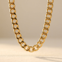 Golden Punk Geometric Chain Necklace