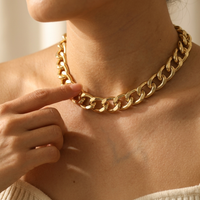 Golden Punk Geometric Chain Necklace