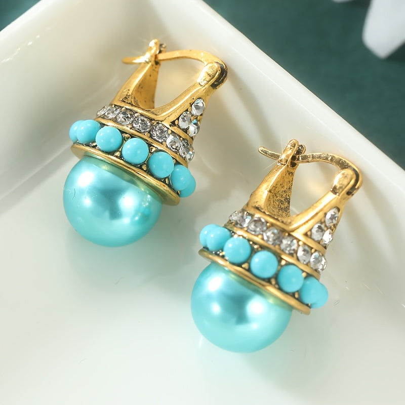 Bohemian Crown Hoop Gold Plated Earrings