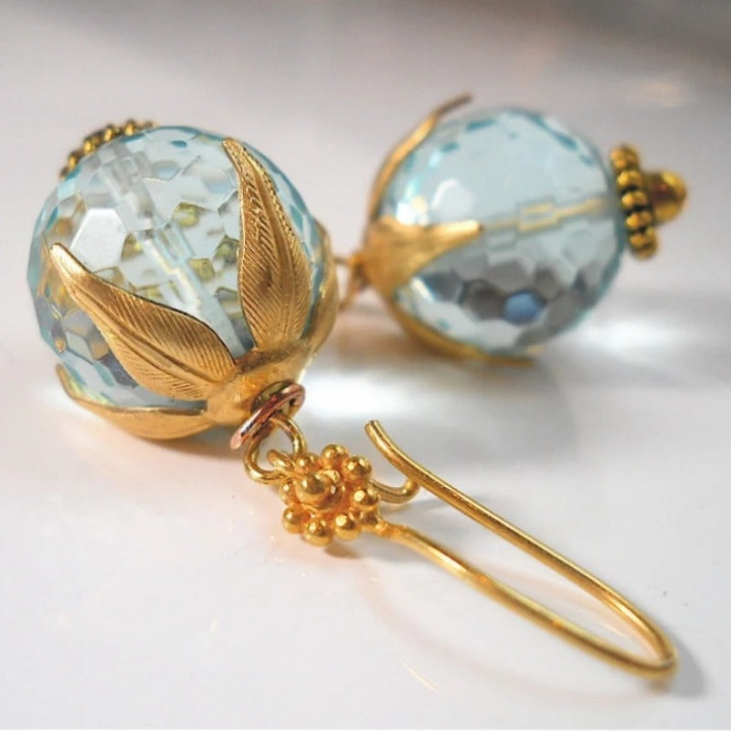 Earring - Yoyo Plated Hanging Suitable For Travel Retro Minimalist Flower Bud Dangle Hoops Ear Hooks For Daily Wear Parties Vacation Gifts Elegant Year Round