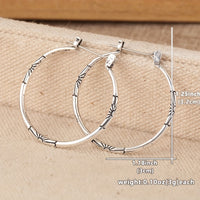 Vintage Artisan Floral Hoop Earrings