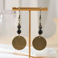 Bohemian Antique Bronze Beaded Dangle Drop Earrings