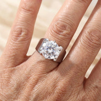 Bohemian Cubic Zirconia Wide Band Ring