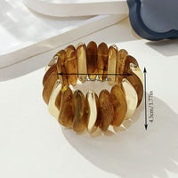 Bohemian Retro Geometric Thick Acrylic Beaded Bracelet