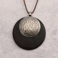Bohemian Retro Style Spiral Medallion Pendant Long Necklace