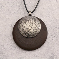 Bohemian Retro Style Spiral Medallion Pendant Long Necklace
