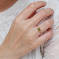 Bohemian Style Classic Oval Zirconia Rose Gold Plated Ring