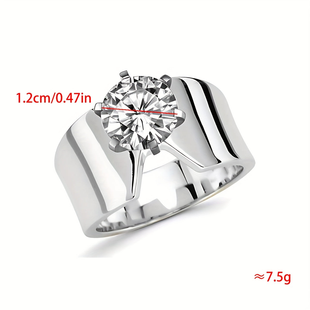 Bohemian Cubic Zirconia Wide Band Ring