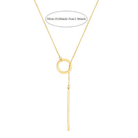 Modern Gold Y-Drop Necklace in Stainless Steel