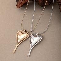 Bohemian Minimalist Heart Pendant Necklace