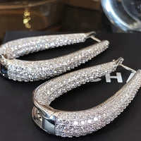 Elegant Cubic Synthetic Zirconia Hoop Earring