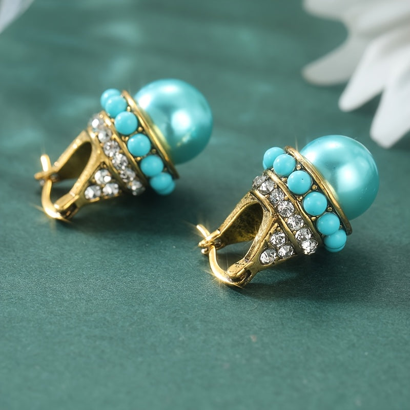 Bohemian Crown Hoop Gold Plated Earrings